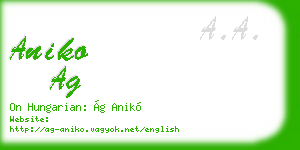 aniko ag business card